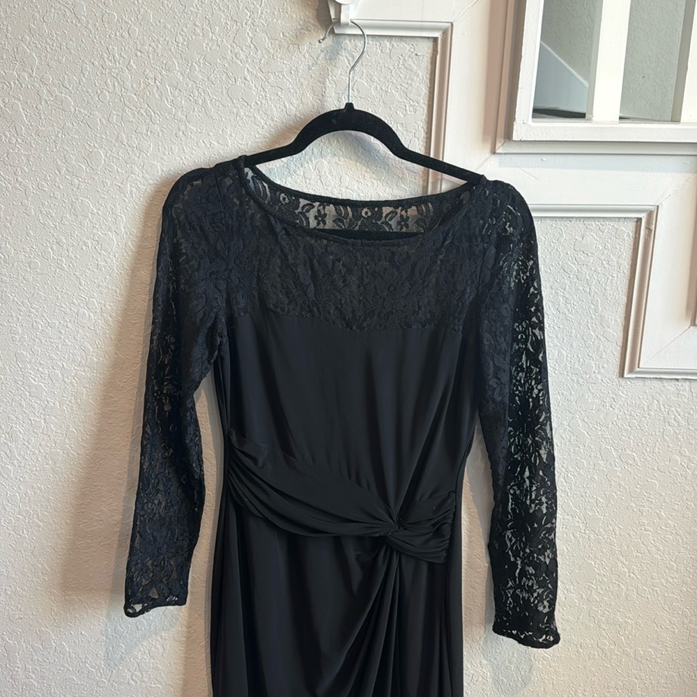 Black lace dress.